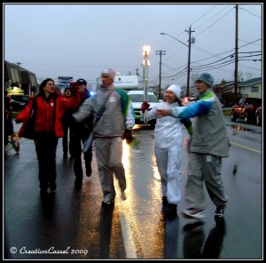 The torch arribes at the relay