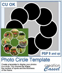 Template de photos en cercle - Script PSP