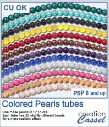 Perles colorées - Tubes à images PSP