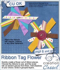 Ribbon Tag Flower - PSP script