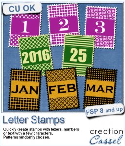 Letter Stamps - PSP script