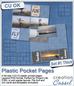 Pages de Pochettes Plastique - Set 1 - Epais