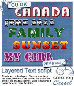 Layered Text - PSP script