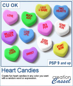Bonbons en coeur - Script PSP