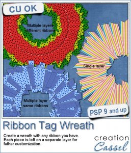 Ribbon Tag Wreath - PSP script