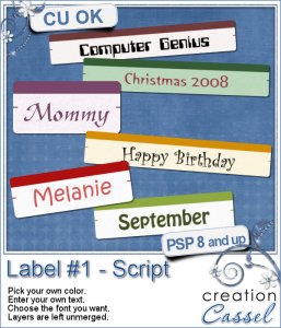 Label #1 - PSP script