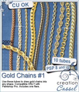 Chaines en or - Tubes à  images PSP