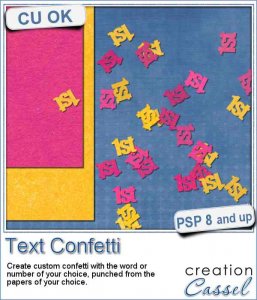 Confetti de texte - Script PSP