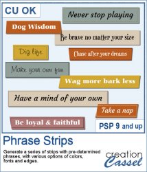 Phrases en languettes - Script PSP