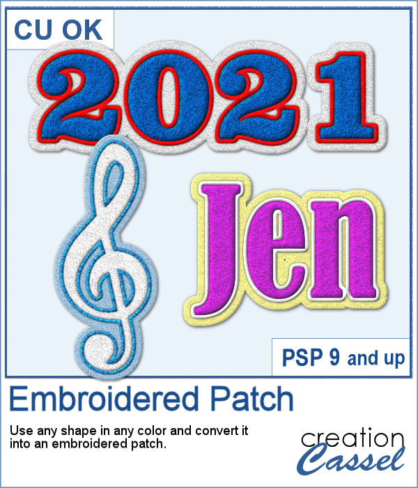 Embroidered Patch - PSP Script - Click Image to Close