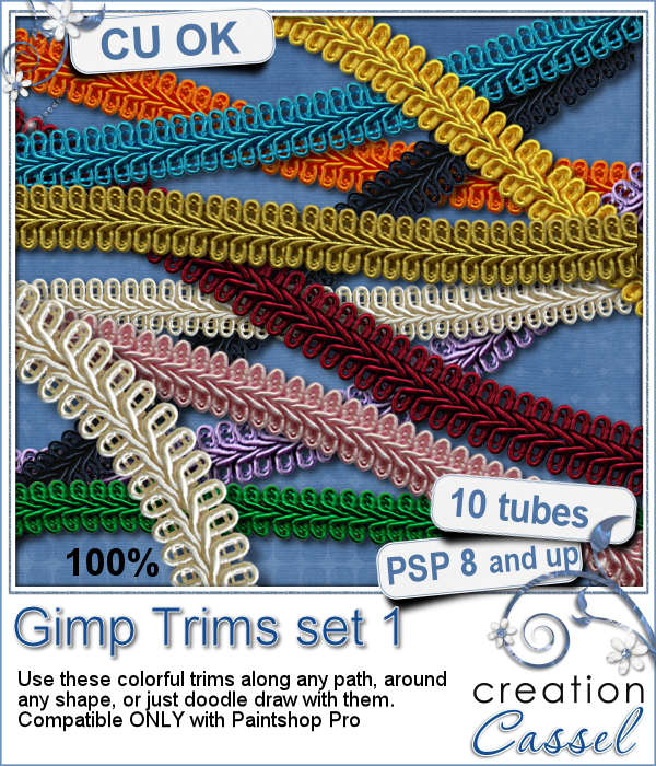 Gimp Trims 1 - PSP tubes - Click Image to Close
