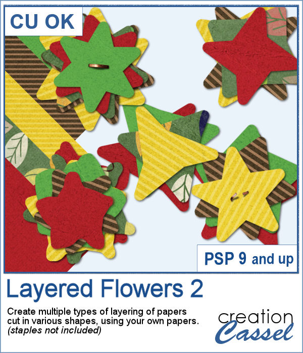 Layered Flowers - PSP Script - Click Image to Close