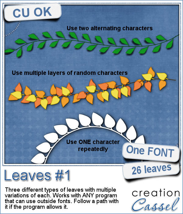Leaves #1 - Font - Click Image to Close