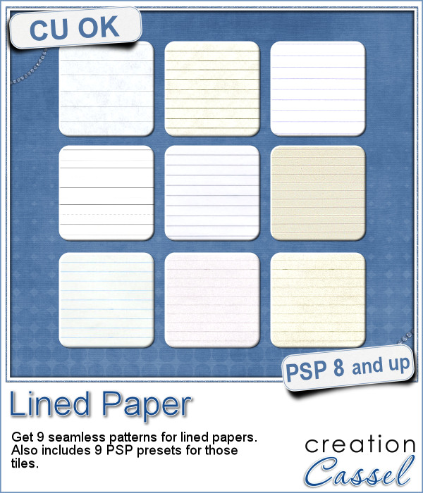 Lined Paper - Patterns and Presets - Click Image to Close