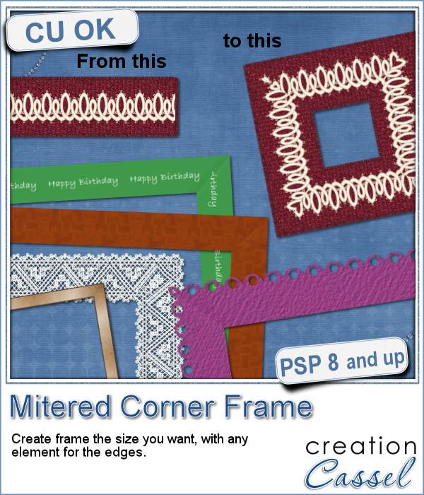 Mitered Corner Frame - PSP script - Click Image to Close