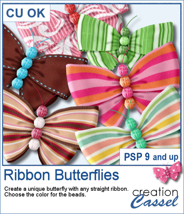 Ribbon Butterflies - PSP Script - Click Image to Close