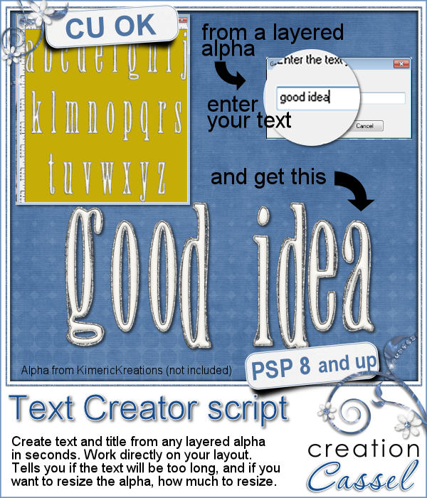 Createur de texte - Script PSP