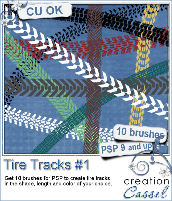 Tire Tracks #1 - PSP Brushes - Click Image to Close