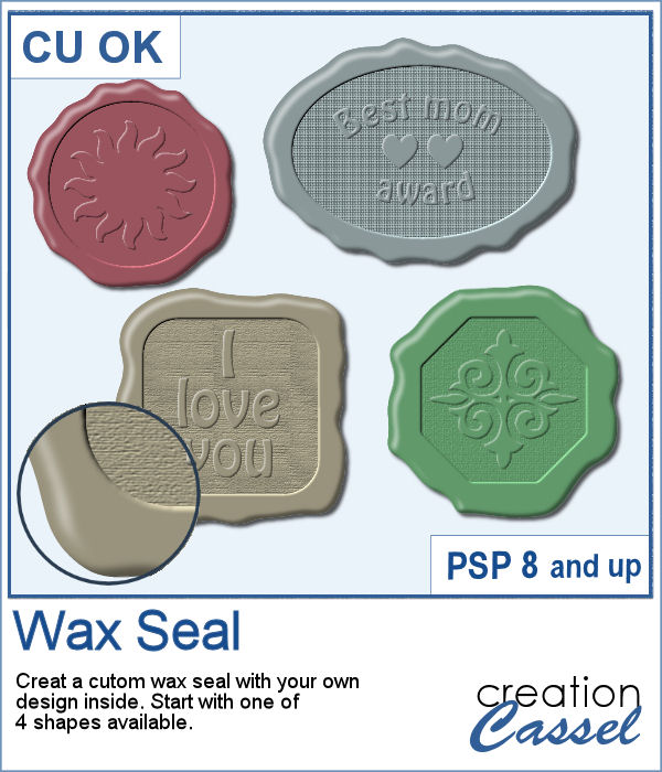 Wax seal - PSP script - Click Image to Close