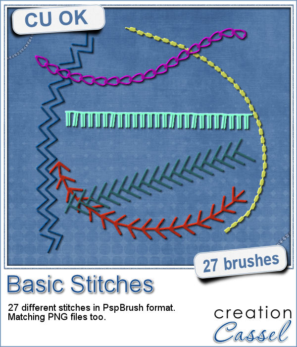 Basic Stitches - Brushes for PSP - Click Image to Close