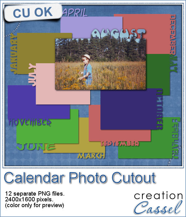 Calendar photo cutout - English