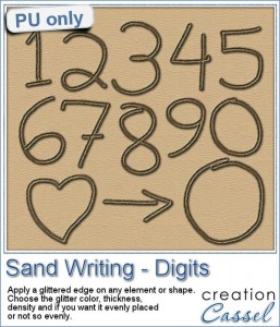 Digit writing in the sand with Paintshop Pro