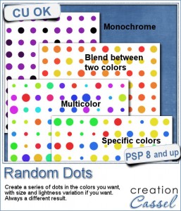 Random dot pattern script for Paintshop Pro