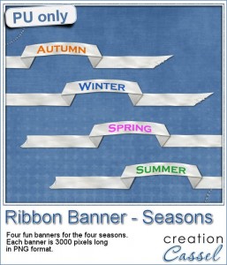 Ribbon banner sampler with the seasons