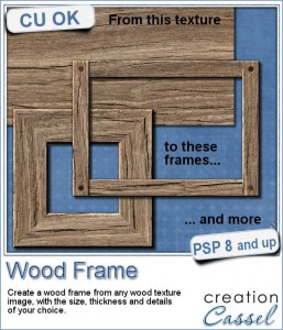 Wood frame script for Paintshop Pro