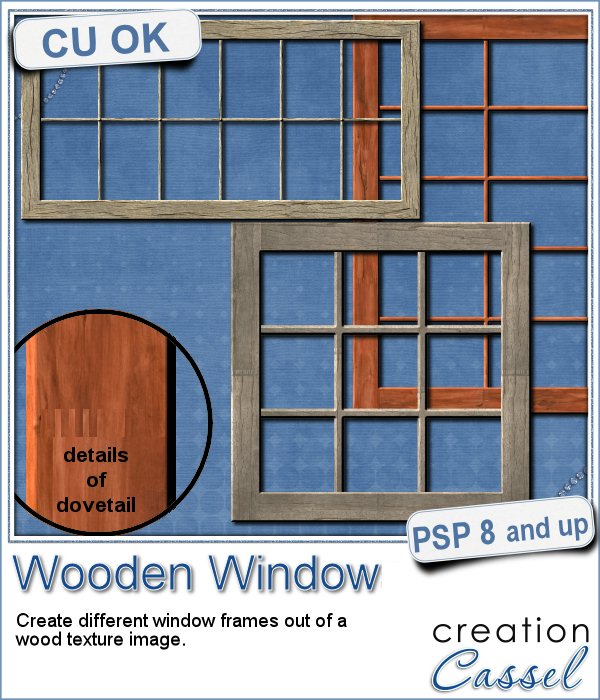 wooden window script for Paintshop Pro