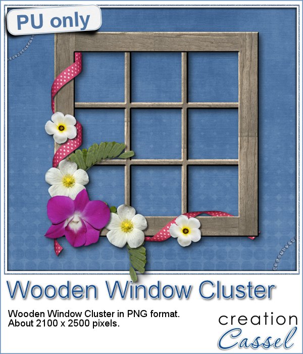 Wooden Window Cluster in PNG format