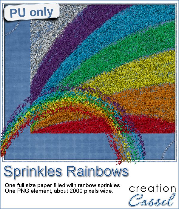 Ranbow Sprinkles paper and element for scrapbooking