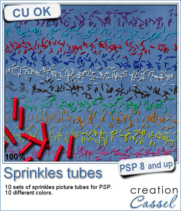 Sprinkles Tubes for Paintshop Pro