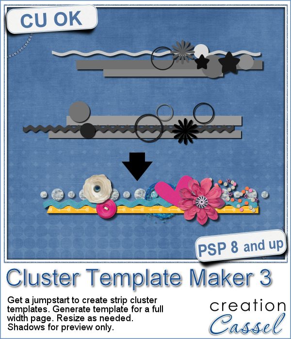 Cluster Template Maker 3 script for Paintshop Pro