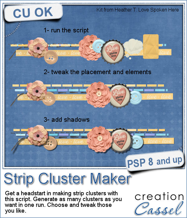 Strip cluster maker script for Paintshop Pro