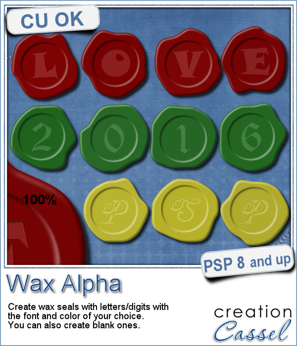 Wax alpha script for Paintshop Pro