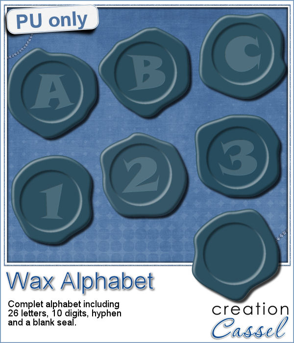 Wax seal alphabet