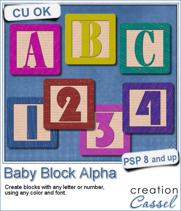 Baby Block Alpha script for Paintshop Pro