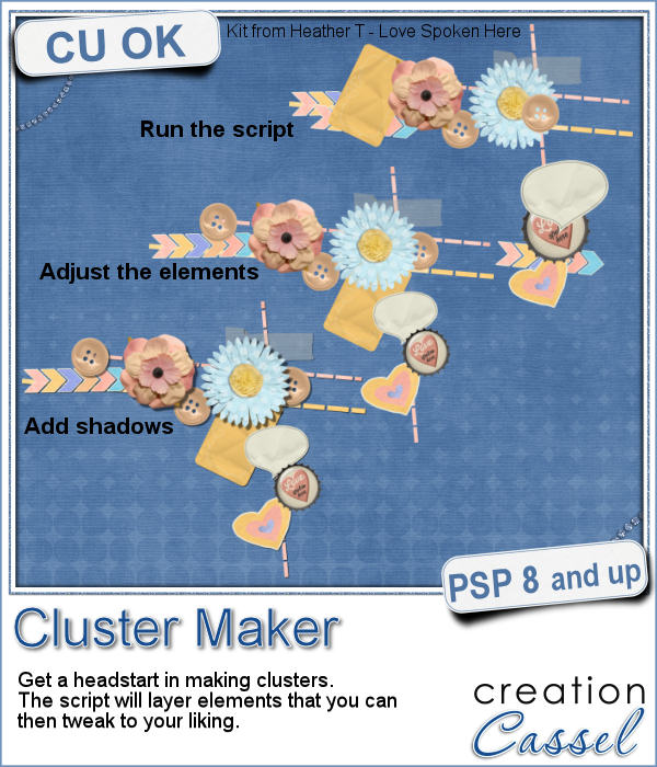 Cluster Maker script for Paintshop Pro