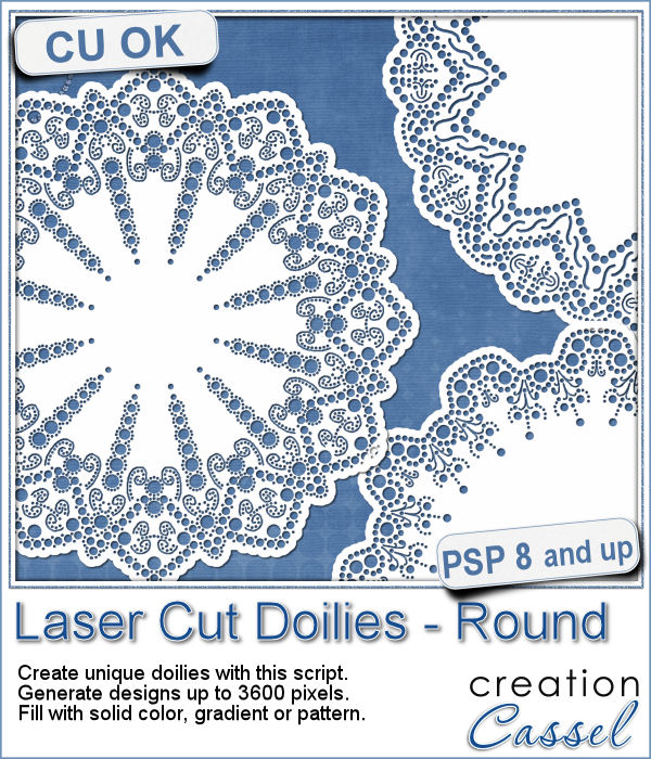 Laser Cut Doilies script for Paintshop Pro