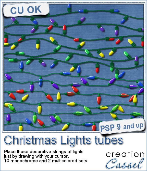 Christmas light picture tubes for Paintshop Pro