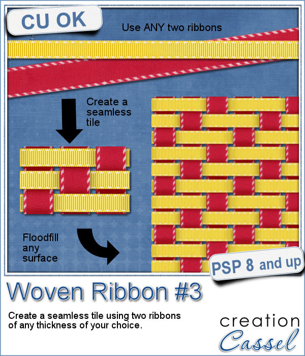 Paintshop Pro script to create woven ribbon pattern