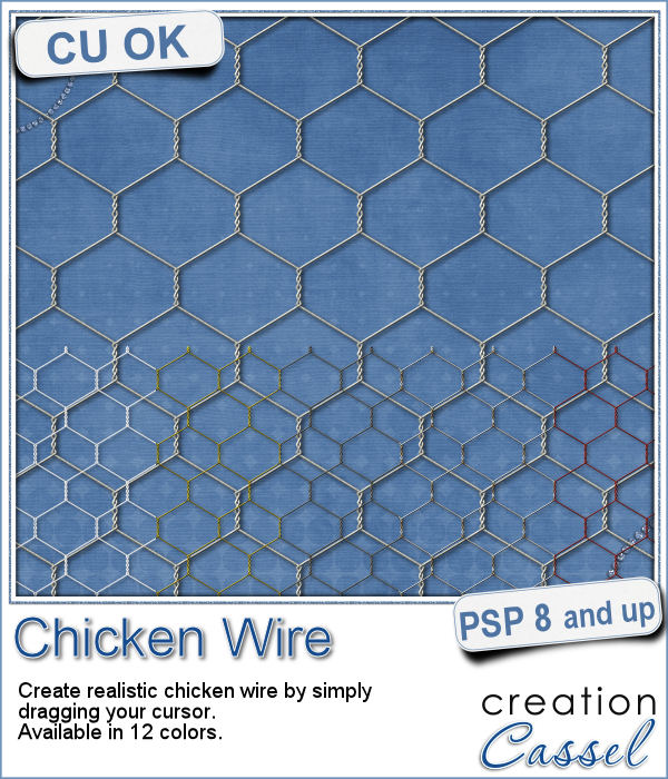 Chicken wire tubes for Paintshop Pro 