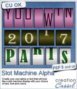 Slot Machine Alpha script for Paintshop Pro