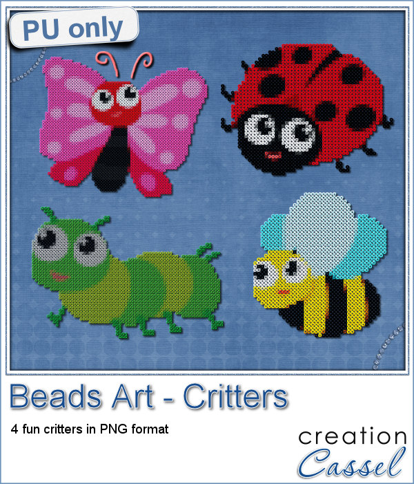 Critters made of beads