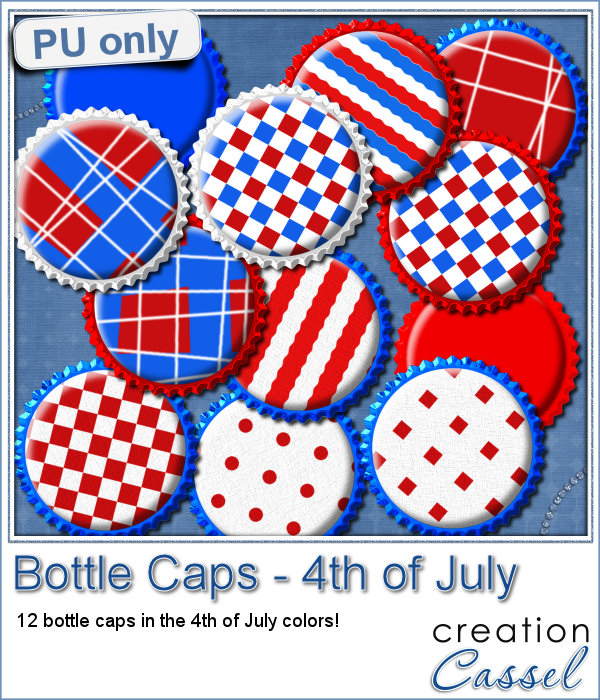 Bottle caps for 4th of July