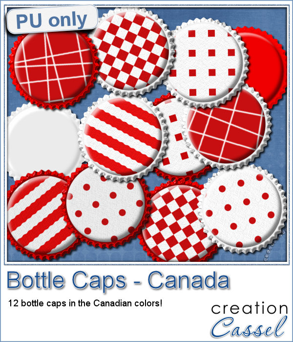 Bottle Caps for Canada Day