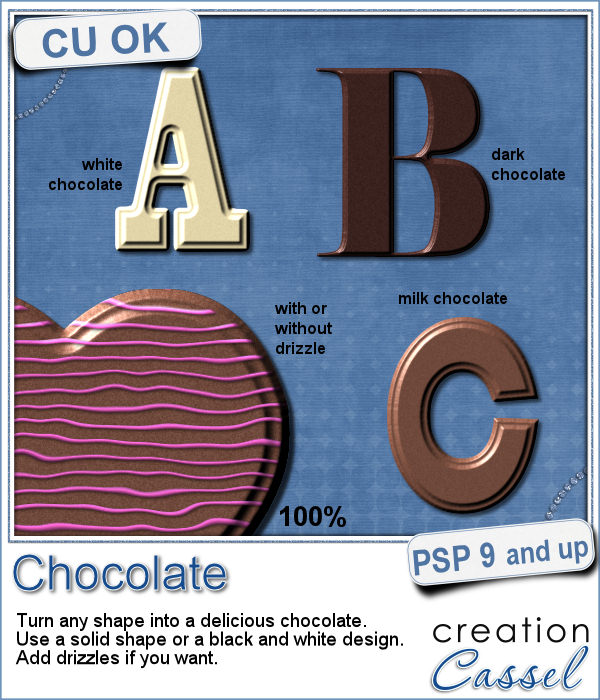 Chocolate script for Paintshop Pro