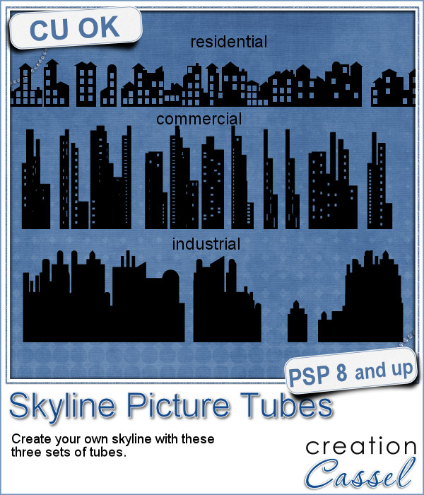 Skyline picture tubes for Paintshop Pro