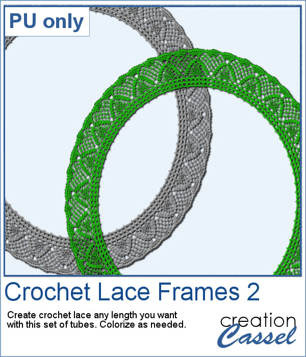 Crochet Lace frame in PNG format